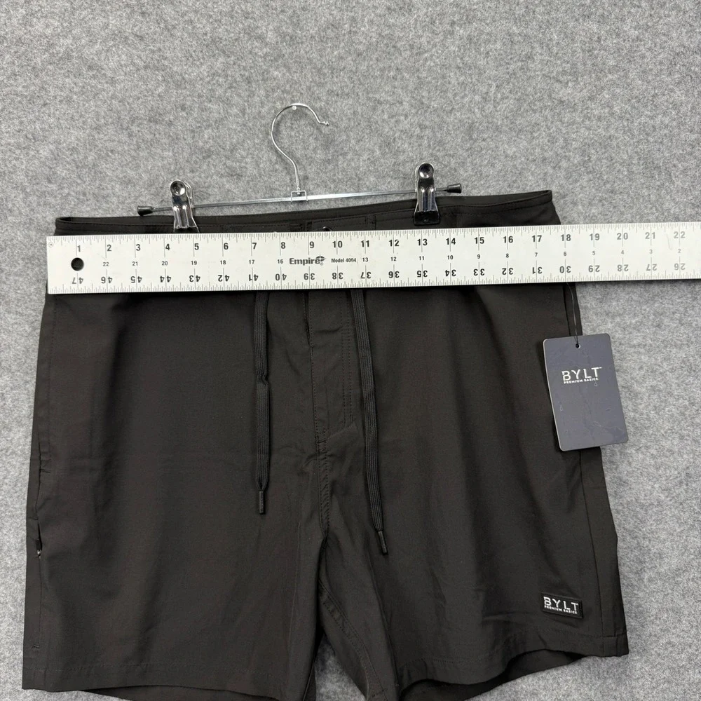 BYLT‎ Premium Basics Coast Board Shorts Mens 34 Black PCF_SHO_BLK_34 Swim Trunks